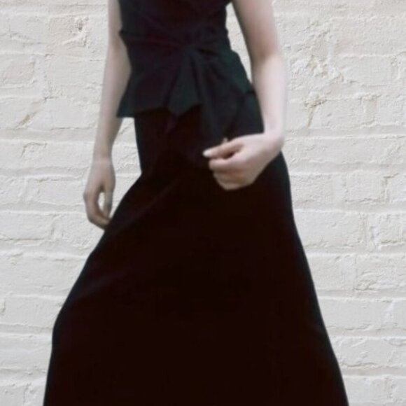 ZARA LAYERED MIDI SKIRT BLACK SIZE XXL 9212/466/800 - Picture 2 of 4